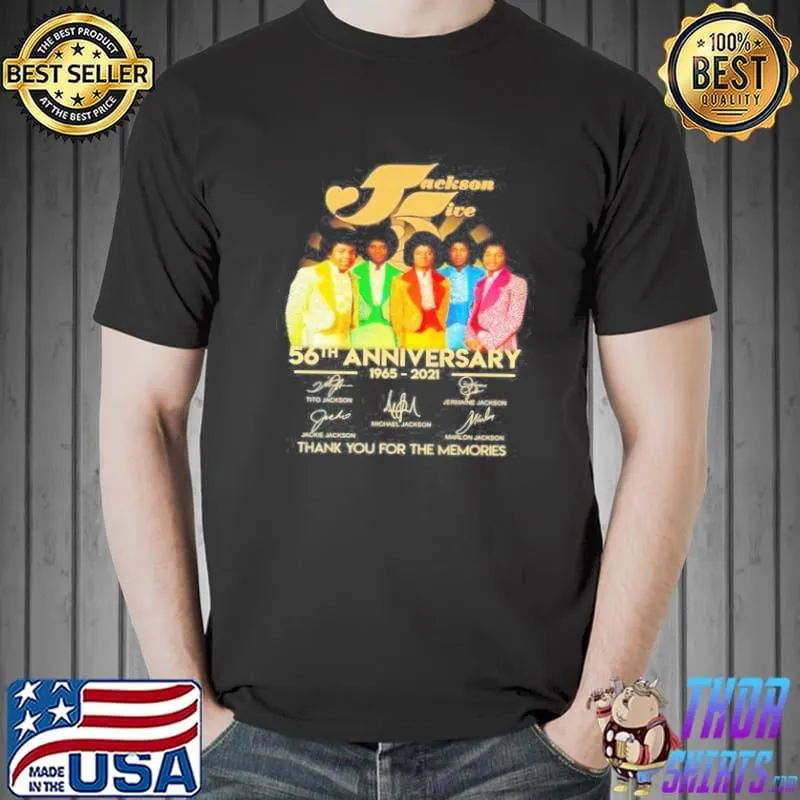 Funny Jackson five 56th anniversary 1965 2021 thank you for the memories shirt