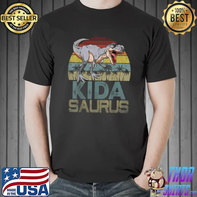 Funny Kidasaurus T Rex Dinosaur Kid Saurus Family Matching T-Shirt