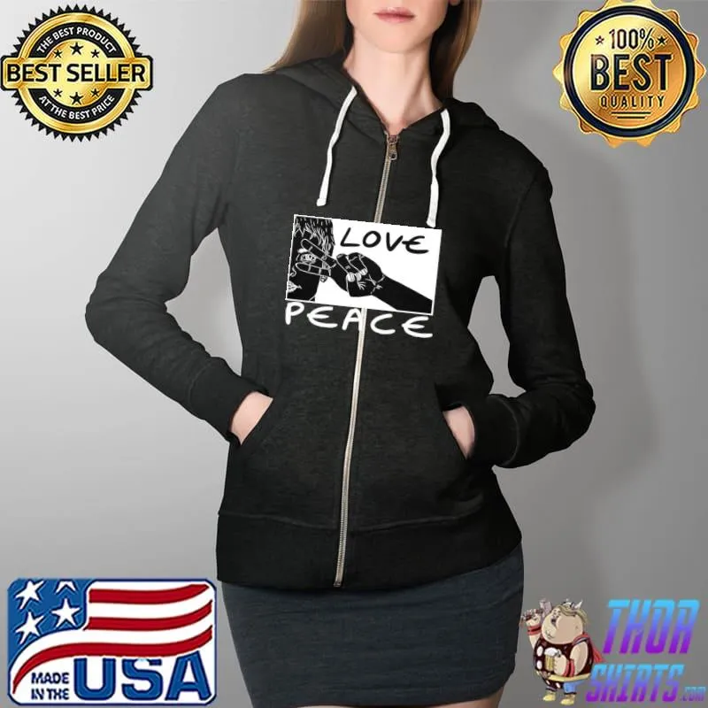 Funny Love Peace Classic Full Zip Hooded