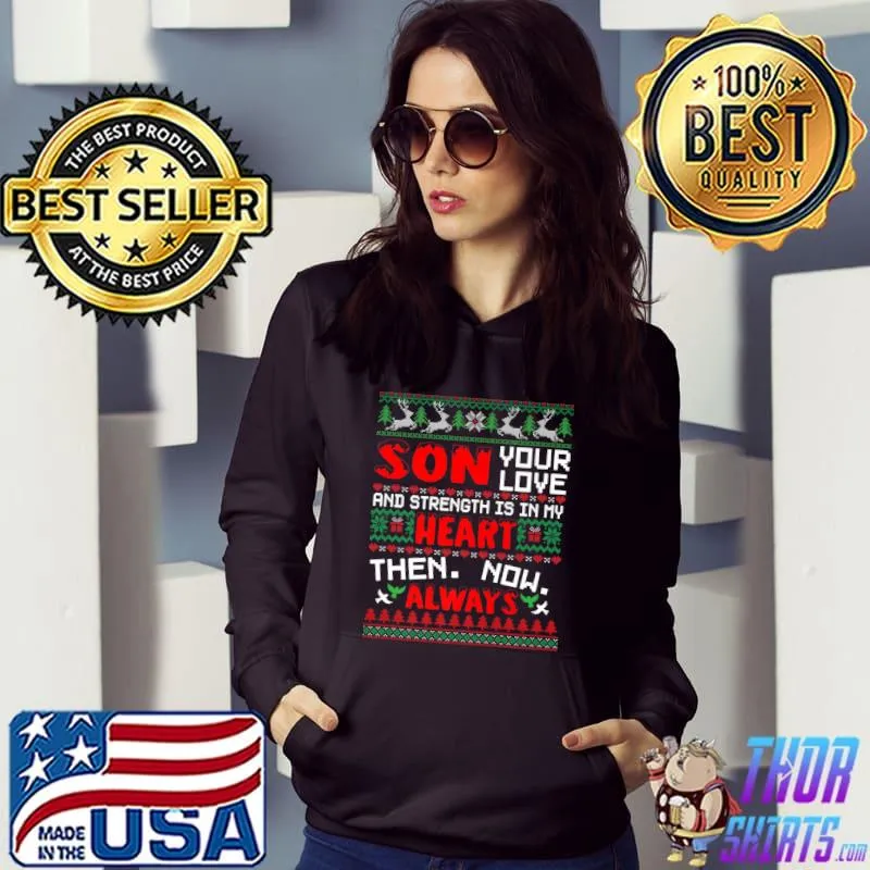 Funny Loving & Missing My Son in Christmas, Son My Guardian Angel Premium T-Shirt