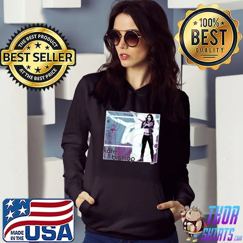 Funny Marvel Hawkeye Kate Bishop Halftone Character Poster T-Shirt