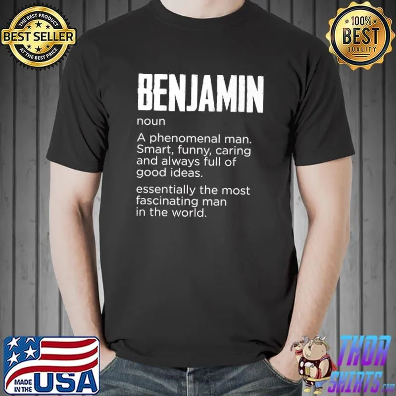 Funny My Name Is Benjamin Funny Name Tag Premium T-Shirt