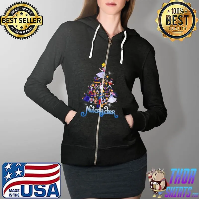 Funny Nutcracker Ballet Dancer Matching Family Christmas Ugly Xmas T- Full Zip Hooded