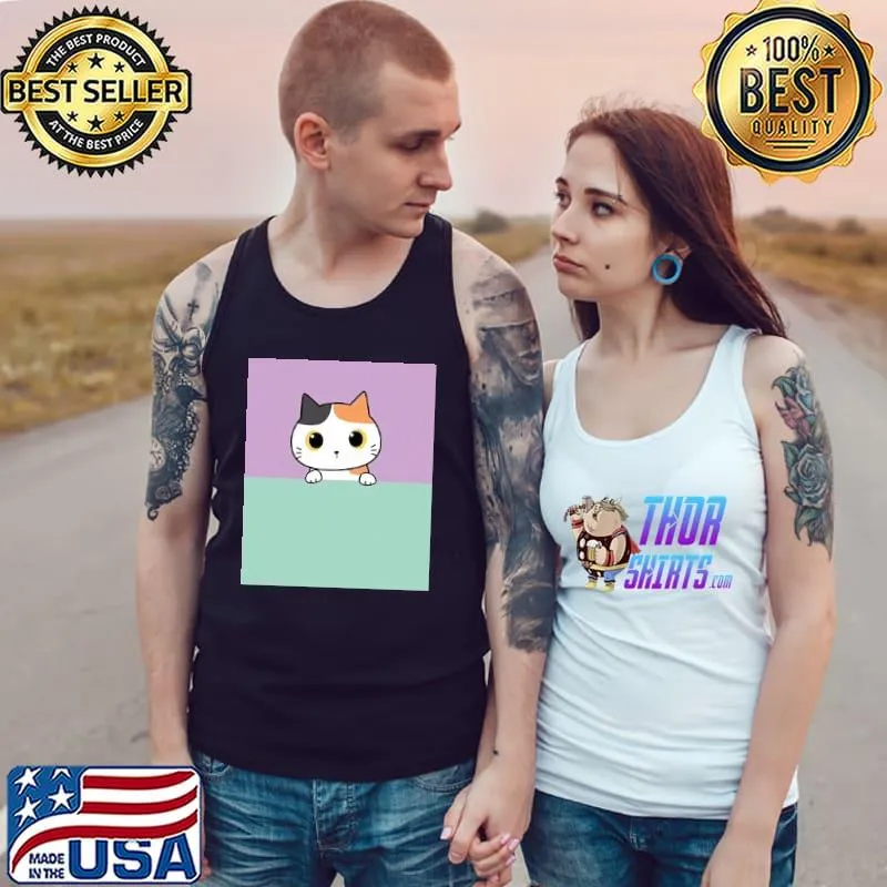 Funny Peekaboo Cute Cats Shirt Tank Top