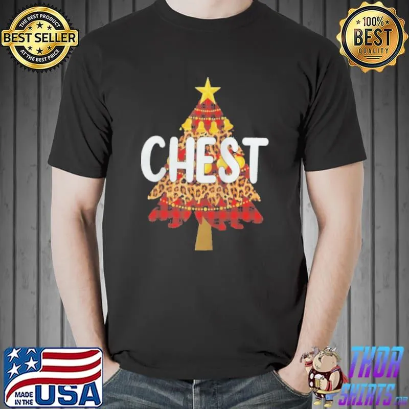 Funny Plaid Chest Nuts Chestnuts Matching Couples Christmas Shirt Unisex