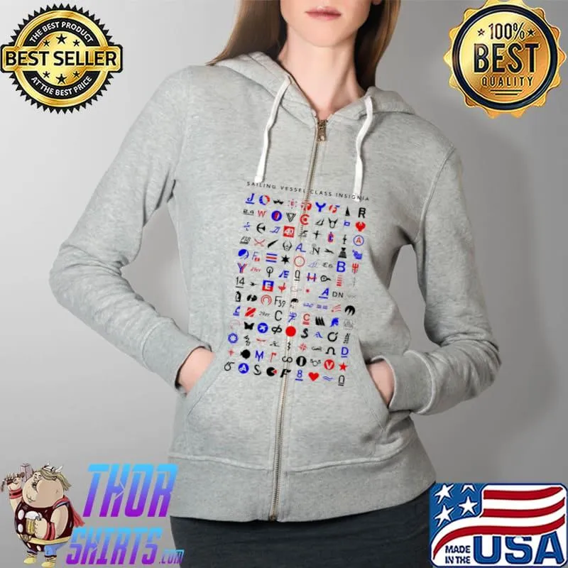 Funny Sailing Vessel Class Insignia Shirt Full Zip Hooded
