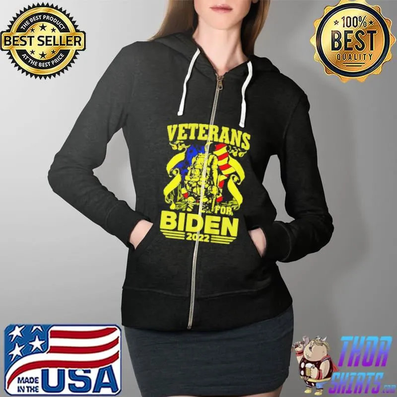 Funny Veterans for Biden 2022 Full Zip Hooded