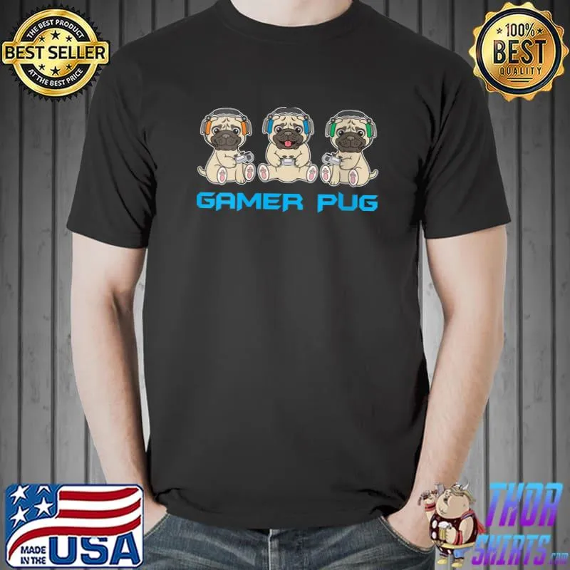 Gamer Pug Baby, Love Dog For Kids Men Women Girls, Gamer T- Unisex