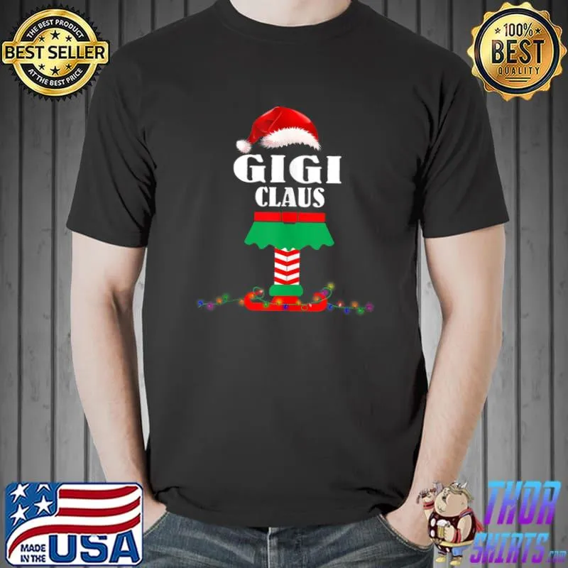 Gigi Claus Elf Tee Matching Christmas Family T-shirt