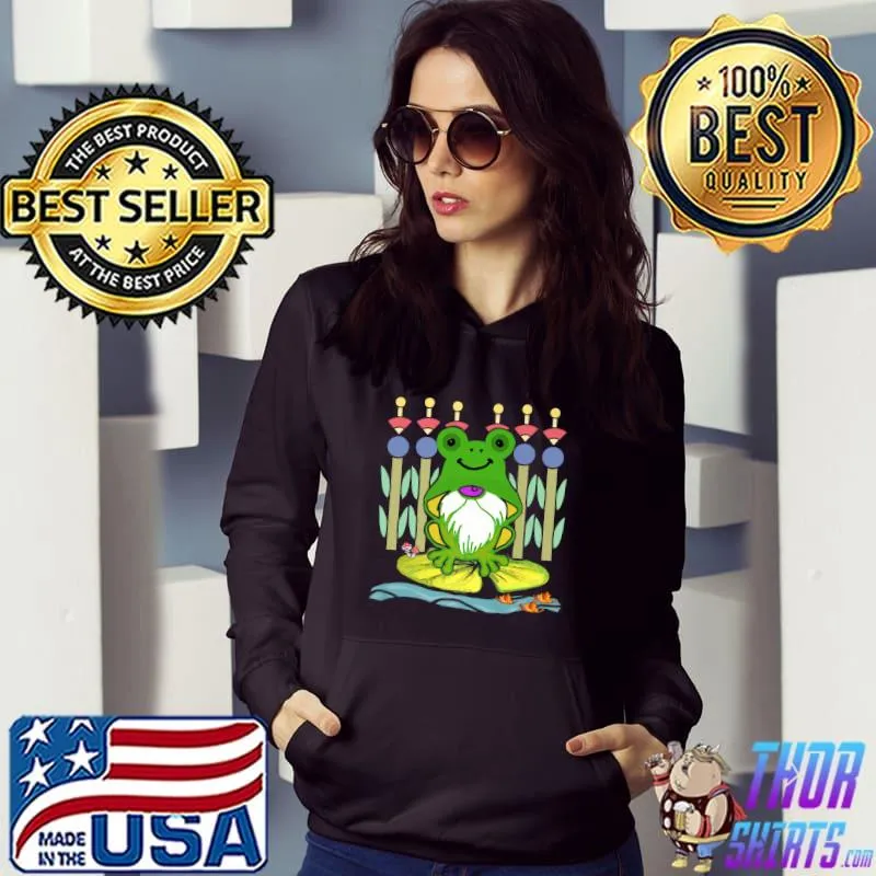 Gnomes Frogs Water Lilys Gardening Gift Women Men Tees Premium T-Shirt Hoodie