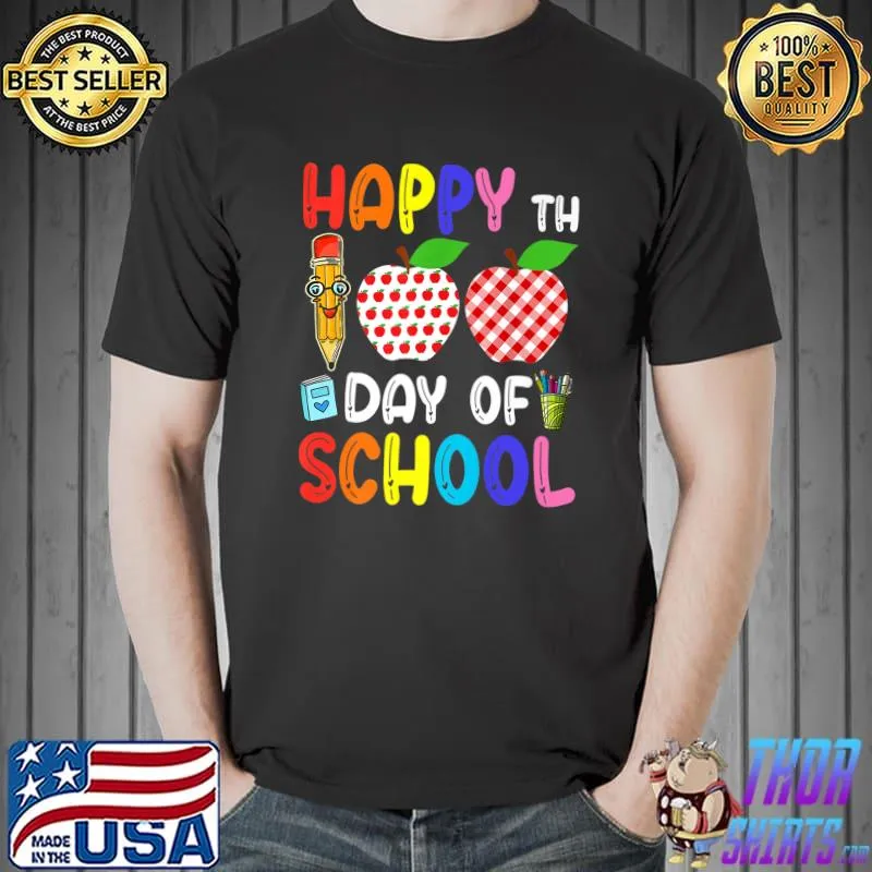 Happy 100th Day Of School 100 Days Teachers Kids Child Premium T-Shirt