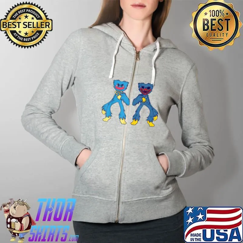 Huggy-wuggy Poppys playtime T-Shirt Full Zip Hooded
