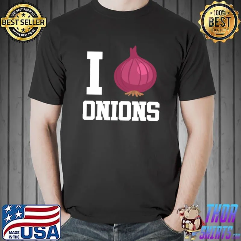 I Love Onions Onion Vegetable Chef Cooking Kitchen T-shirt