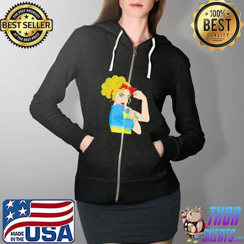 I’m A Down Syndrome Mom Shirt Full Zip Hooded