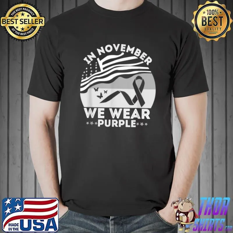In November We Wear Purple Pancreatic Cancer T Shirt Unisex