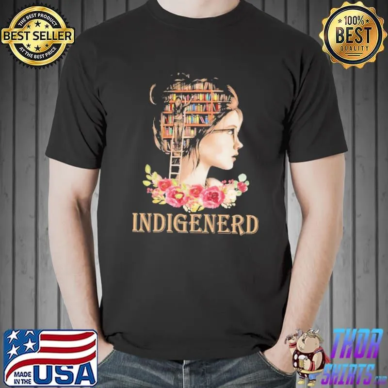 Indigenerd Book Flower Shirt Unisex