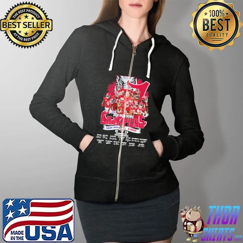 Iron Bowl Alabama Unisex T-Shirt Full Zip Hooded