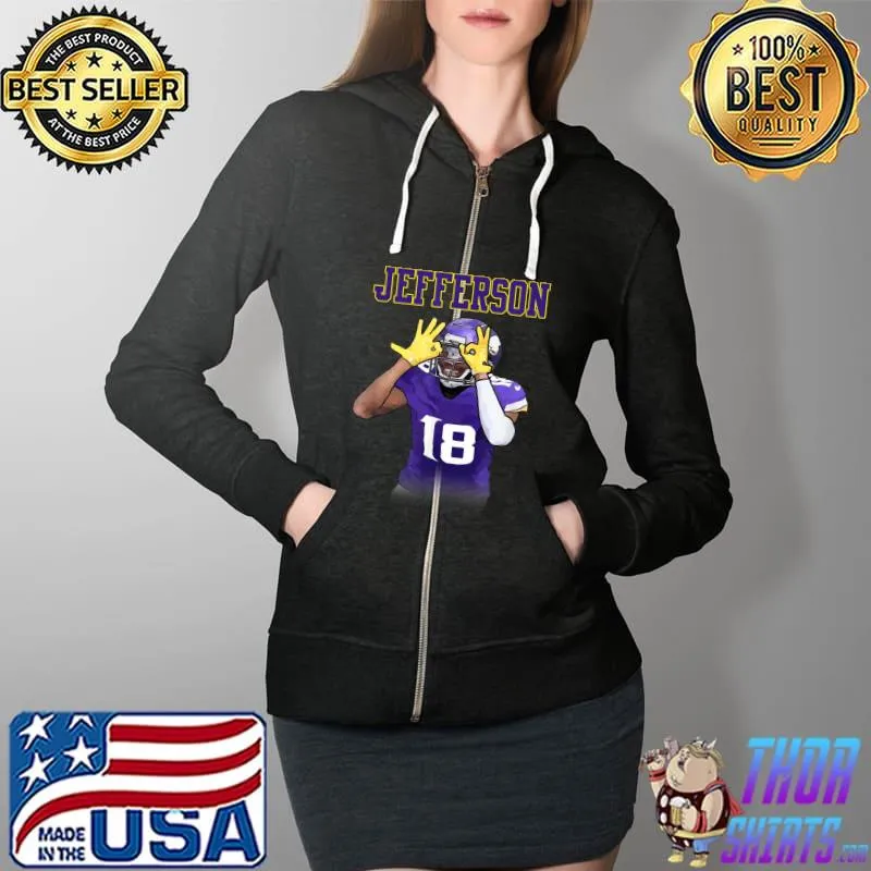 Justins Vikings - Vikings Football Sports - Funny Vikings T-Shirt Full Zip Hooded