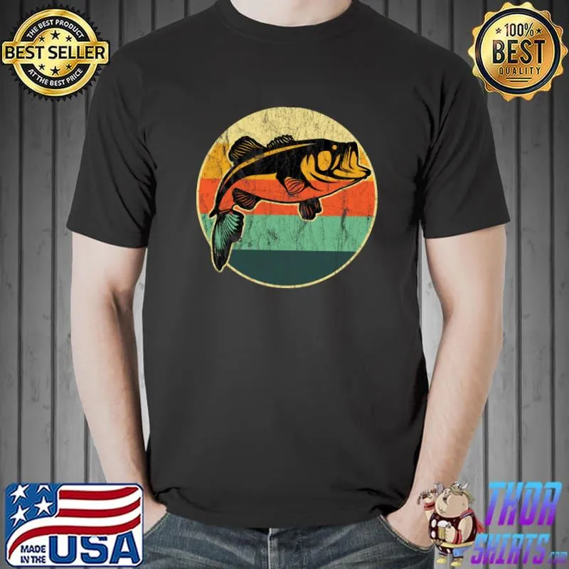 Large Mouth Bass Fish Mens Boys Love Bass Fishing T- Unisex