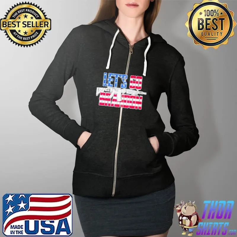Let's go brandon brandon us flag we the people gun Full Zip Hooded