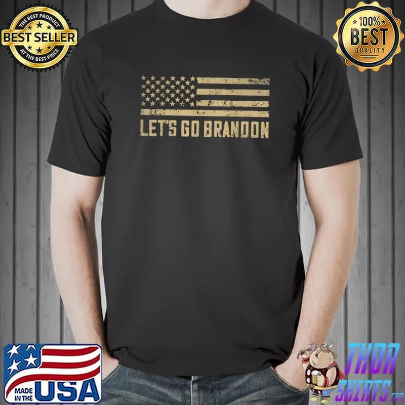Let's Go Branson Brandon American Flag Impeach Biden T-Shirt