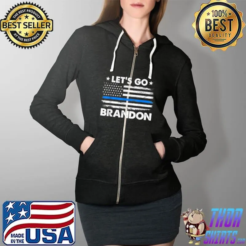 Let's Go Branson Brandon Conservative Anti Liberal T-Shirt Full Zip Hooded