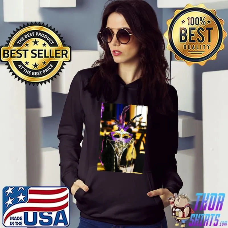 Mardi Gras Capuchon Mask New Orleans Carnival Costume T-Shirt Hoodie