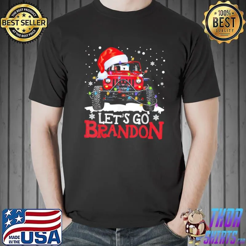Merry Christmas Let’s Go Branson Brandon Santa Hat T-Shirt