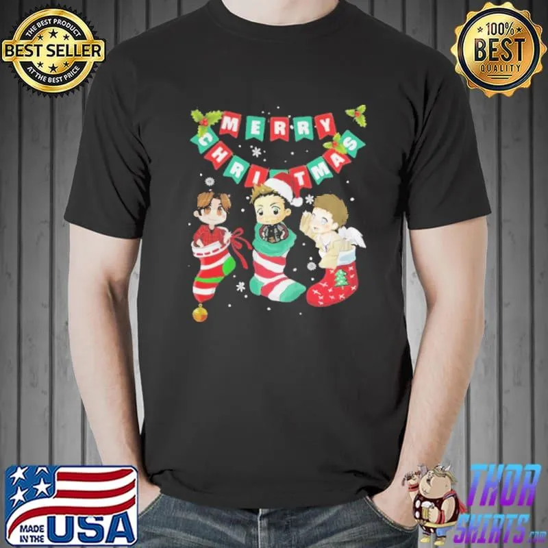 Merry Christmas supernatural Dean Sam Castiel shirt