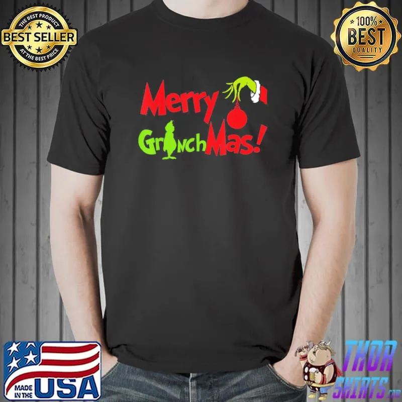 Merry Grinchmas Christmas Family Classic Shirts