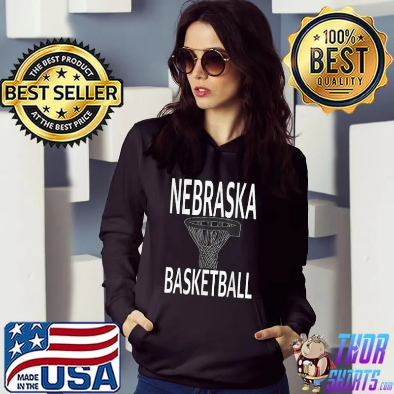 NEBRASKA BASKETBALL NET THE CORNHUSKER STATE Fan Game Design T-Shirt Hoodie