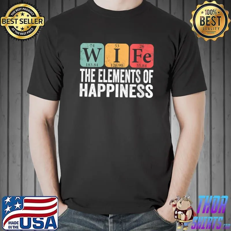 Nerdy Wife Periodic Table Elements Valentine's Day T-shirt