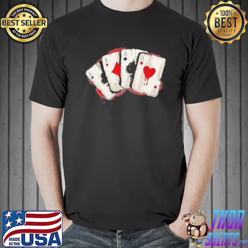 Nice Aces Stud Hands Lucky Souvenir Las Vegas Shirt