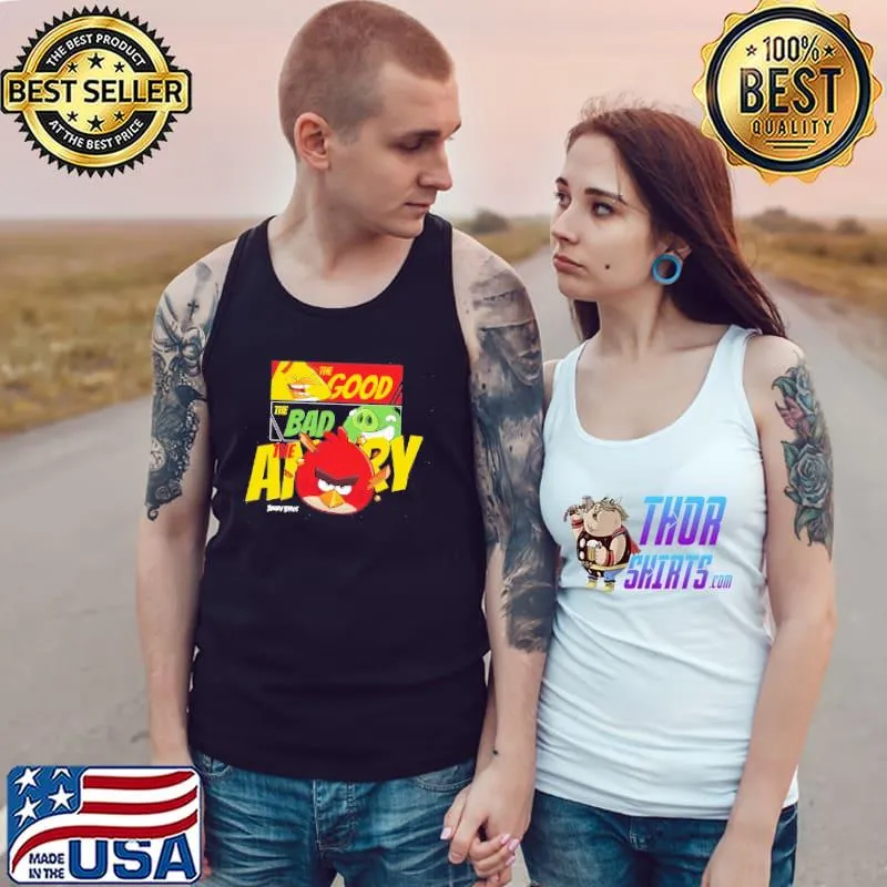 Nice Angry Birds Good Bad Angry Shirt Tank Top