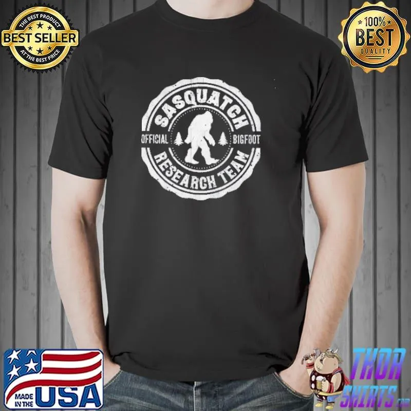 Nice Bigfoot Sasquatch Research Team Shirt Unisex