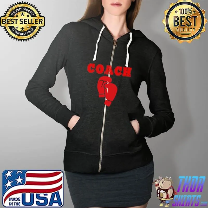 Nice Boxing coach boxer red boxing gloves mens novelty T- Full Zip Hooded