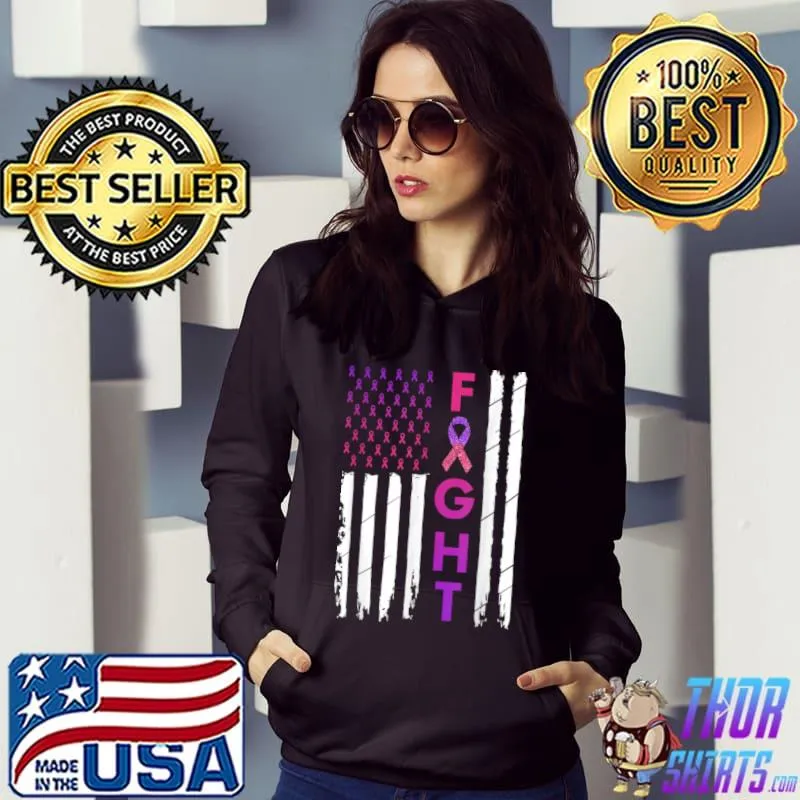 Nice Breast Cancer & Domestic Violence Awareness Fight Survivor T Shirt Hoodie