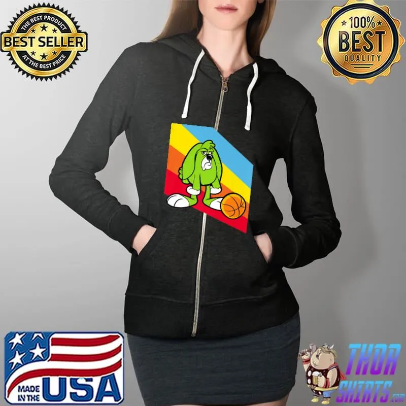 Nice Bunny Rabbit Basketball Player Animal Funny Premium T-Shirt Full Zip Hooded