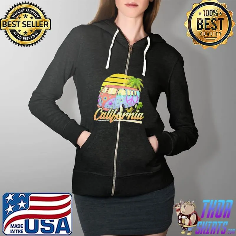 Nice California Hippie Shirt Full Zip Hooded