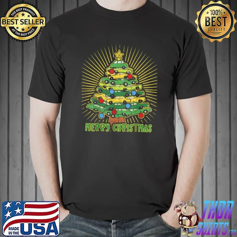 Nice Car Lover Christmas Tree Pajamas Toddler Boys Girls T-Shirt Unisex
