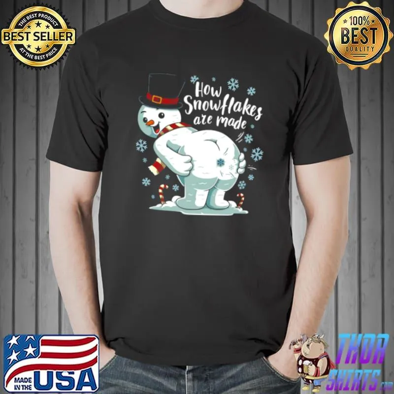 Nice Farting Snowman Make Snowflakes Christmas Winter Sweater Shirt