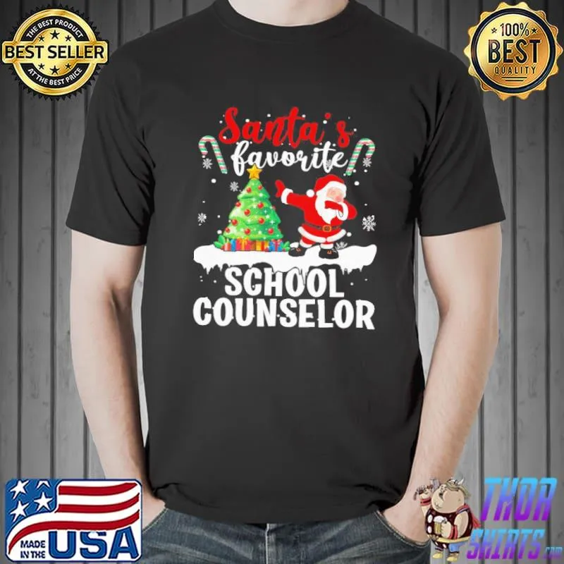 Nice Funny santa's favorite school counselor santa christmas Unisex