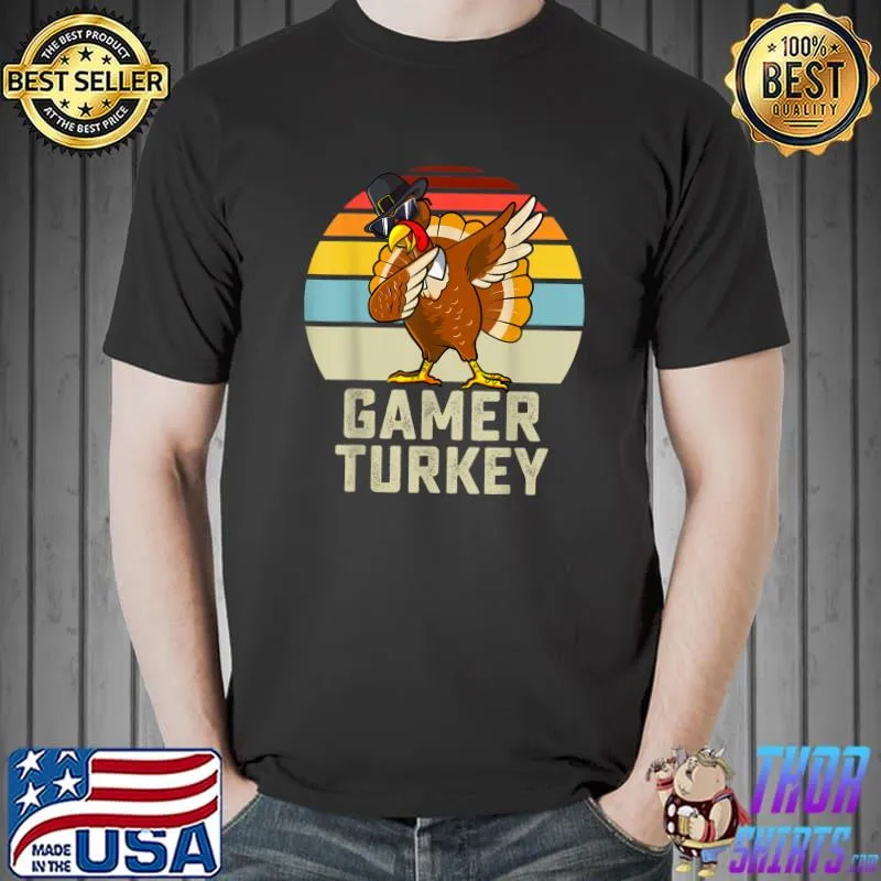 Nice Gamer Turkey Matching Family Thanksgiving Group Funny T-Shirt Unisex
