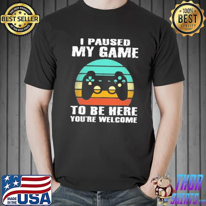 Nice I Paused My Game To Be Here You're Welcome Vintage shirt