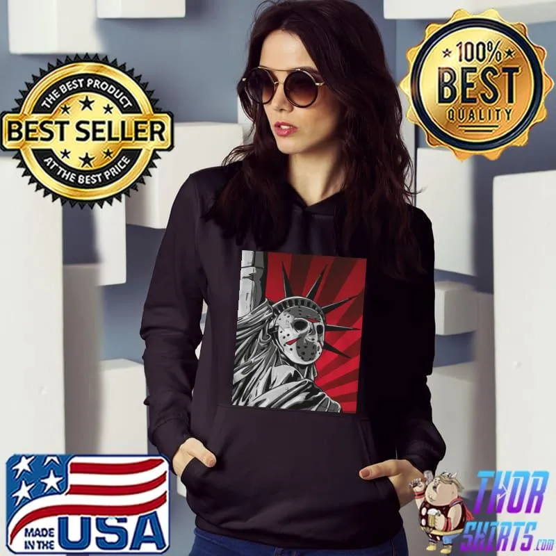 Nice Jason Voorhees statue of liberty Hoodie