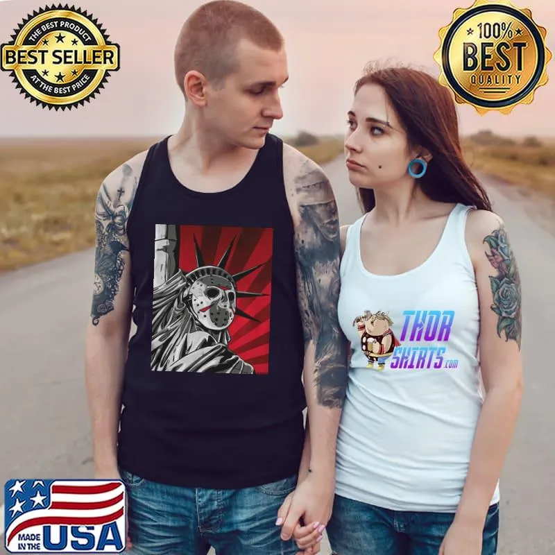 Nice Jason Voorhees statue of liberty Tank Top