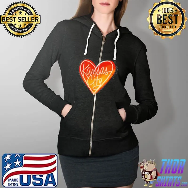 Nice Kansas City Chiefs Love Shirt Full Zip Hooded