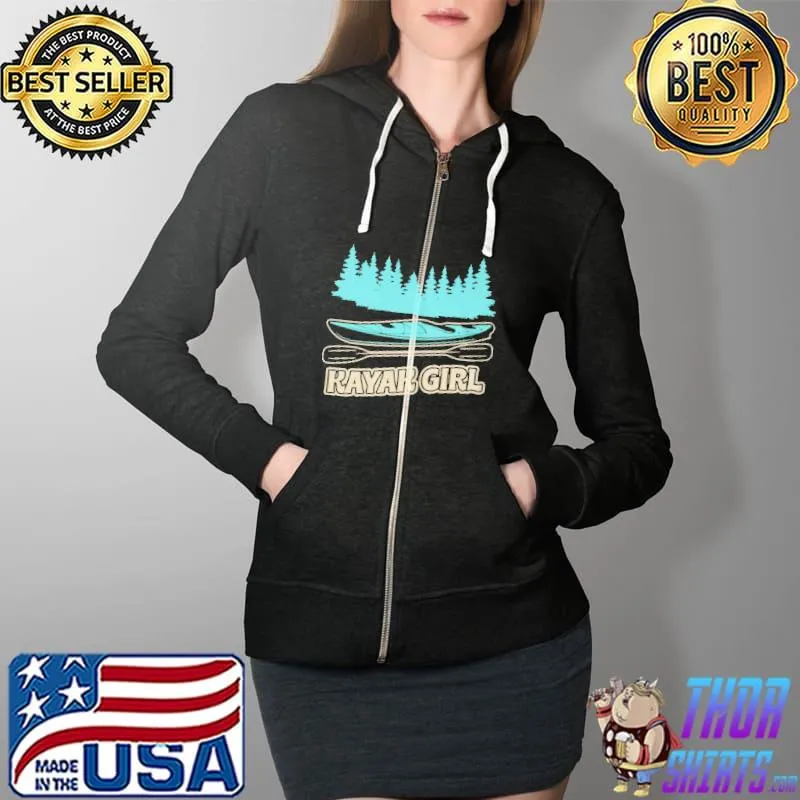 Nice Kayak girl cute river lake Full Zip Hooded