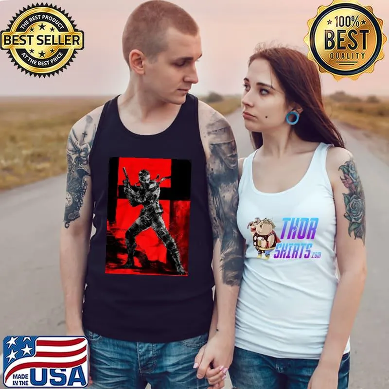 Nice Metal Gear Solid Snake Red Stealth Shirt Tank Top