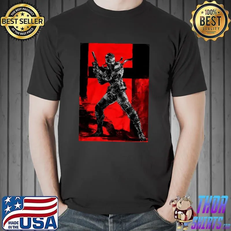Nice Metal Gear Solid Snake Red Stealth Shirt Unisex